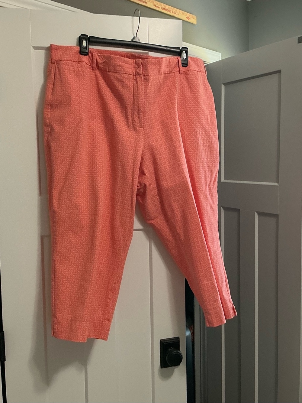 Lane Bryant Coral-Orange Cropped Pants